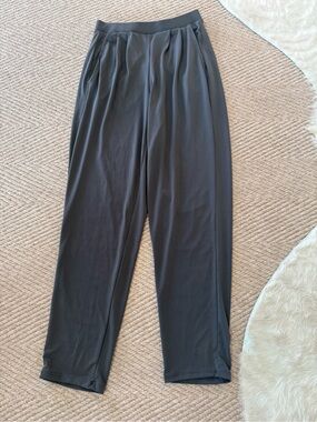Zenana Dark Gray Relaxed Tapered Pants